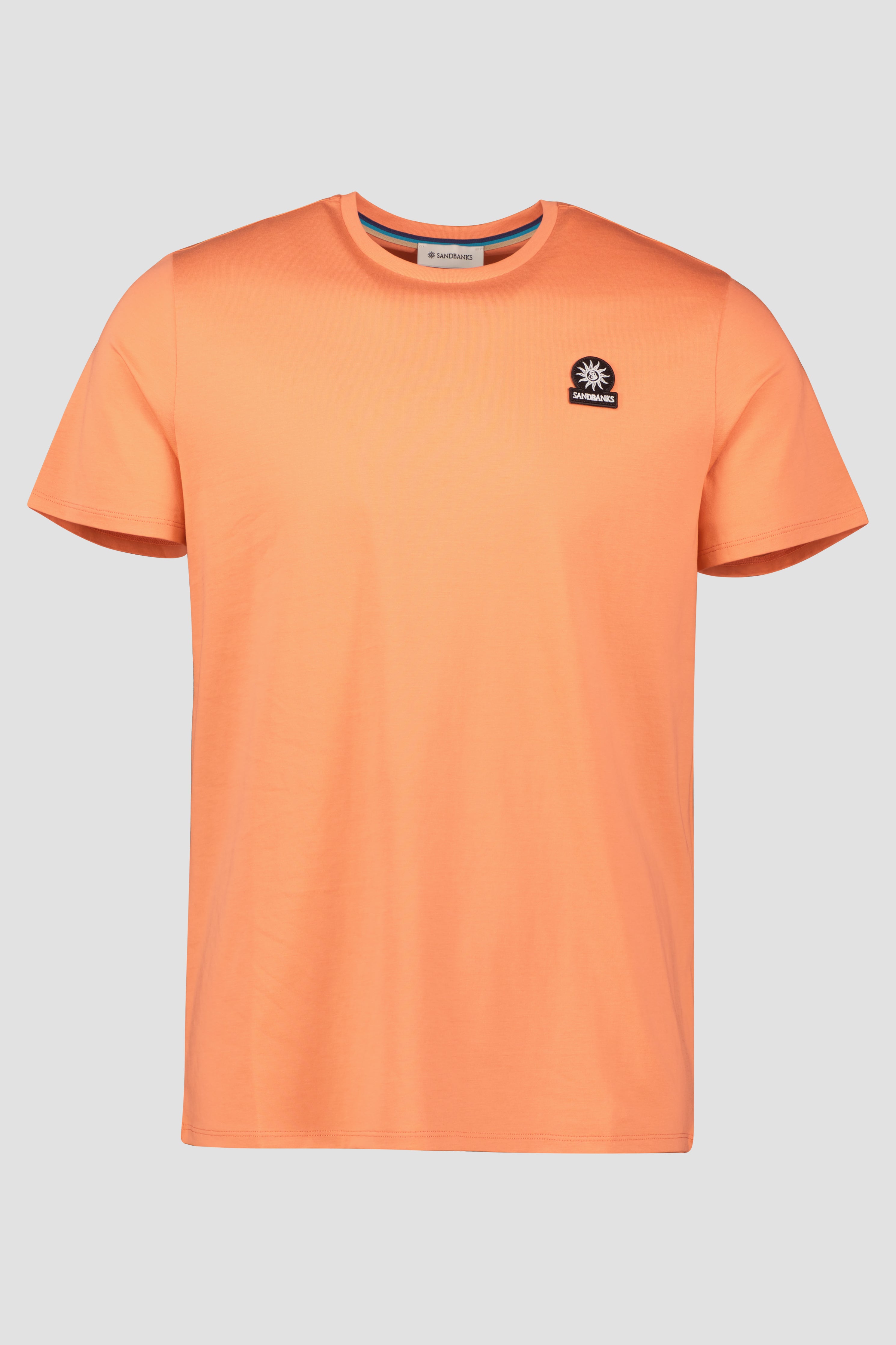 Men's Sandbanks Badge Logo Coral T Shirt