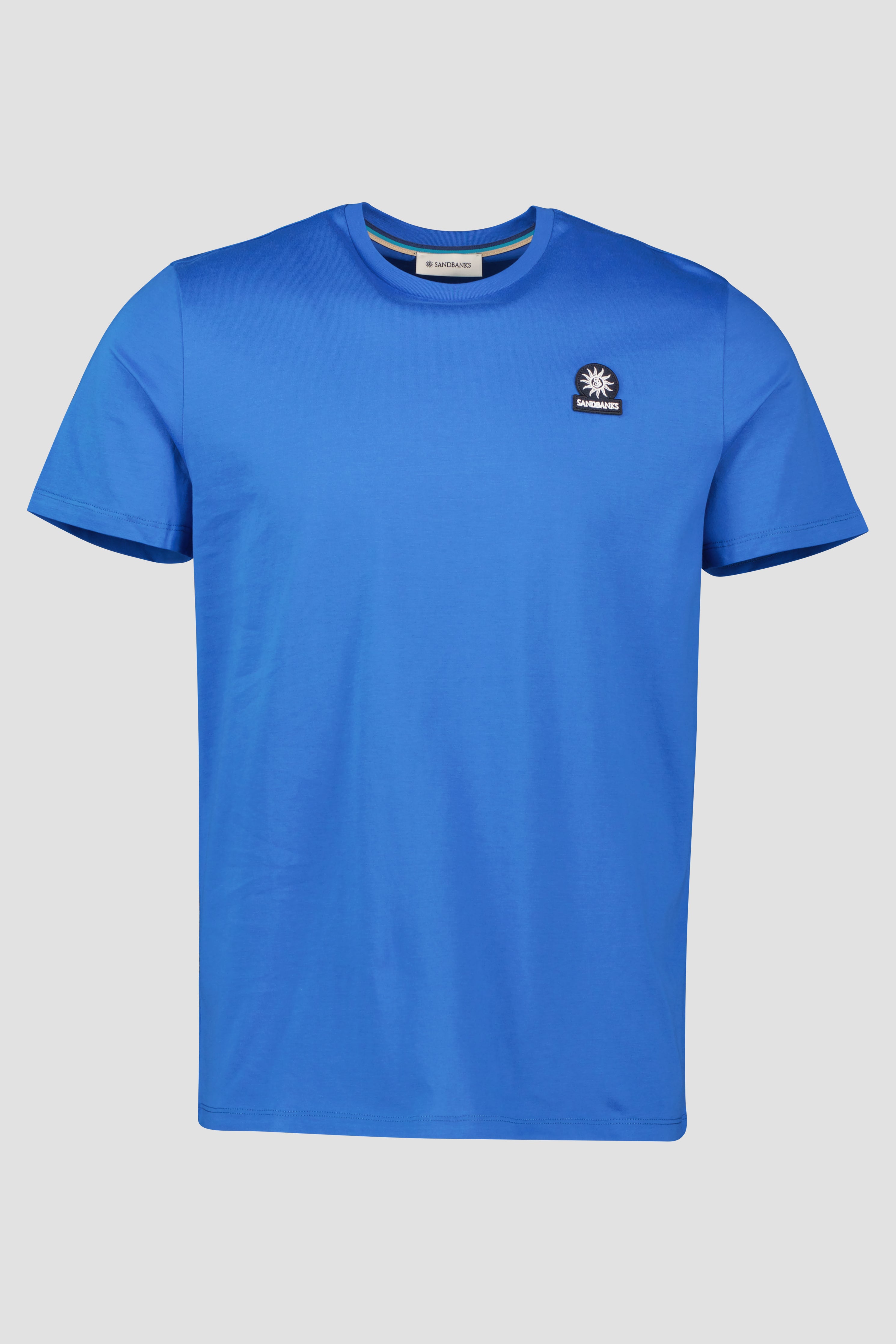 Men's Sandbanks Badge Logo Nautical Blue T Shirt