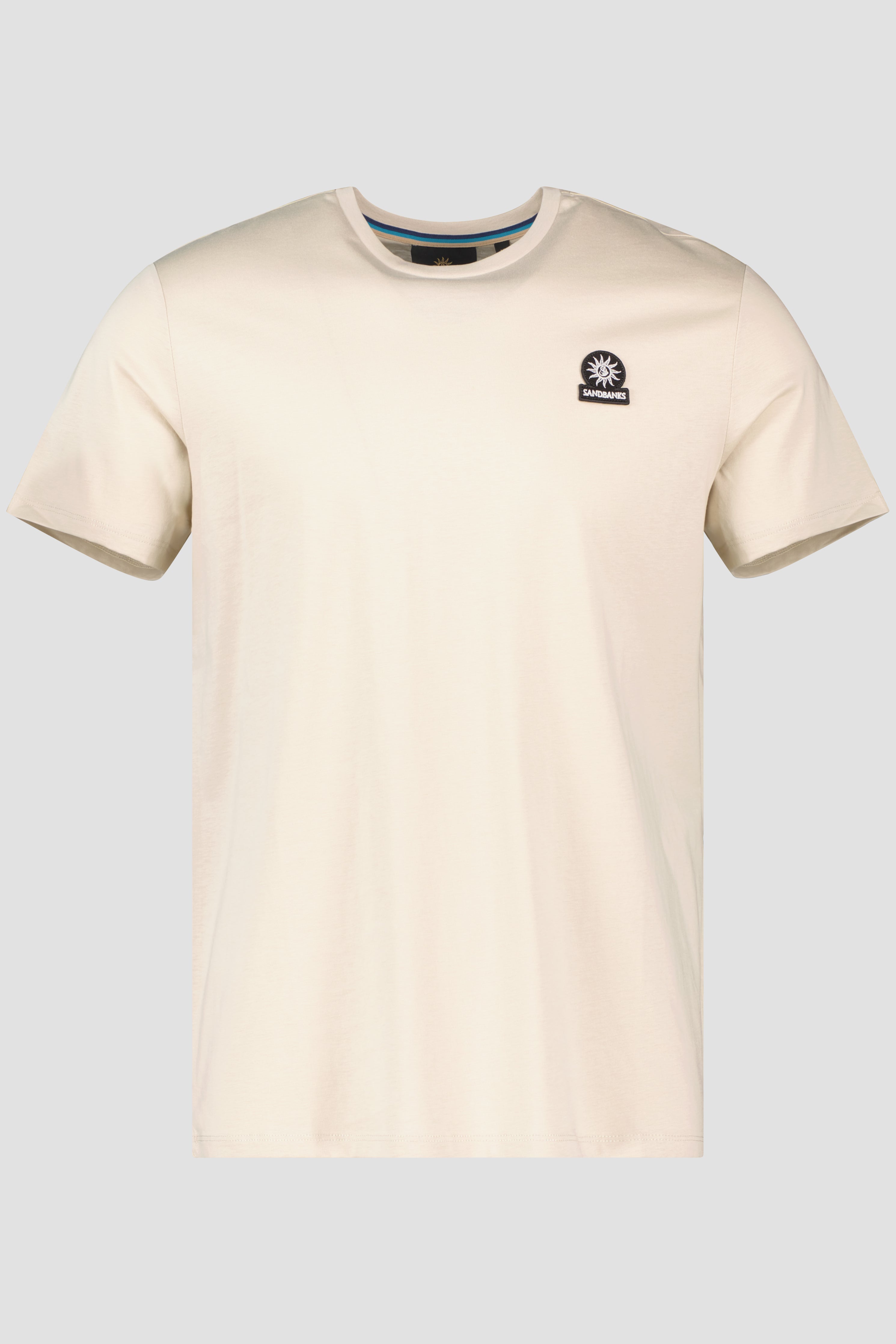 Men's Sandbanks Badge Logo Stone T Shirt