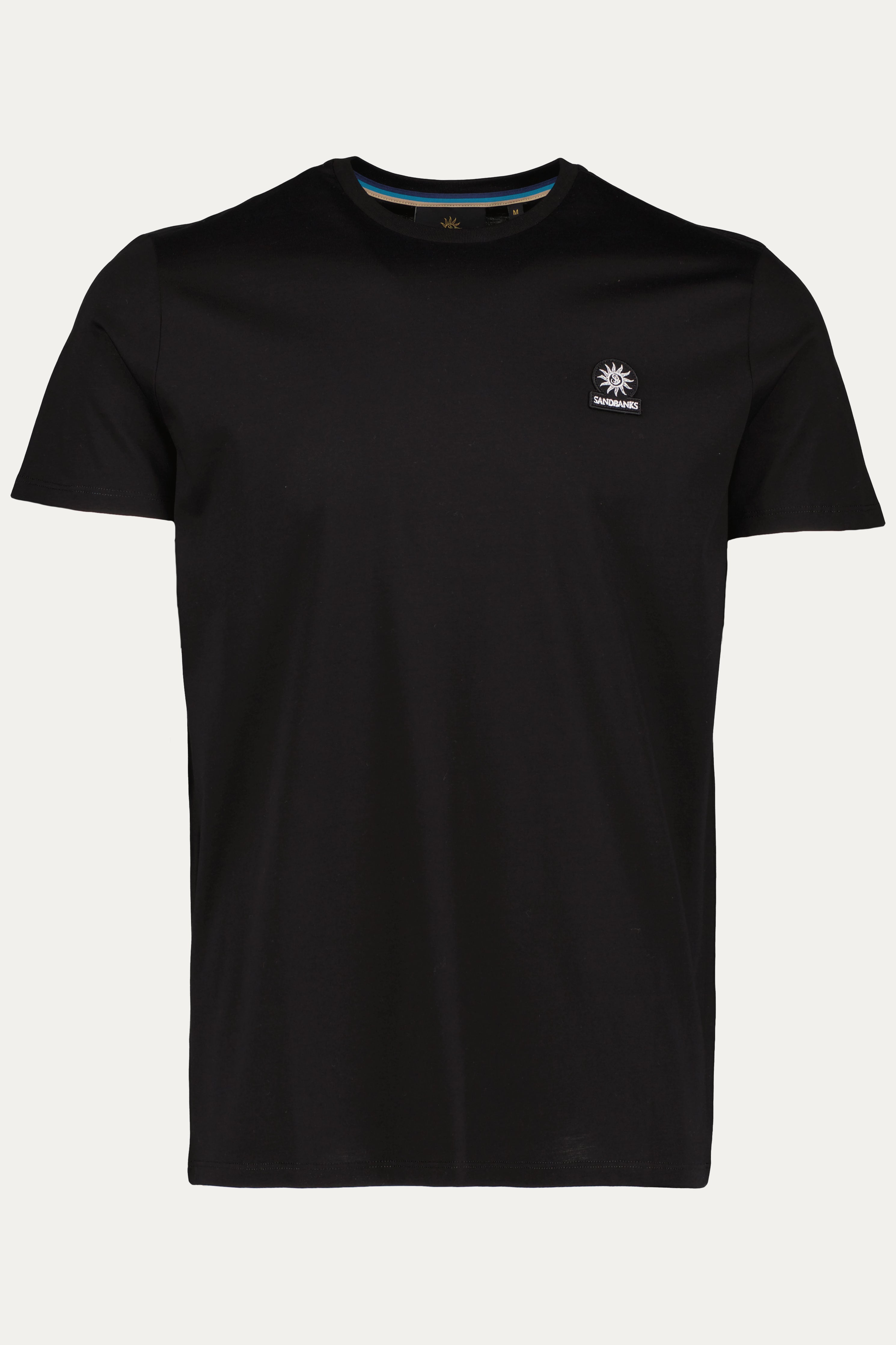 Men's Sandbanks Badge Logo Black T Shirt