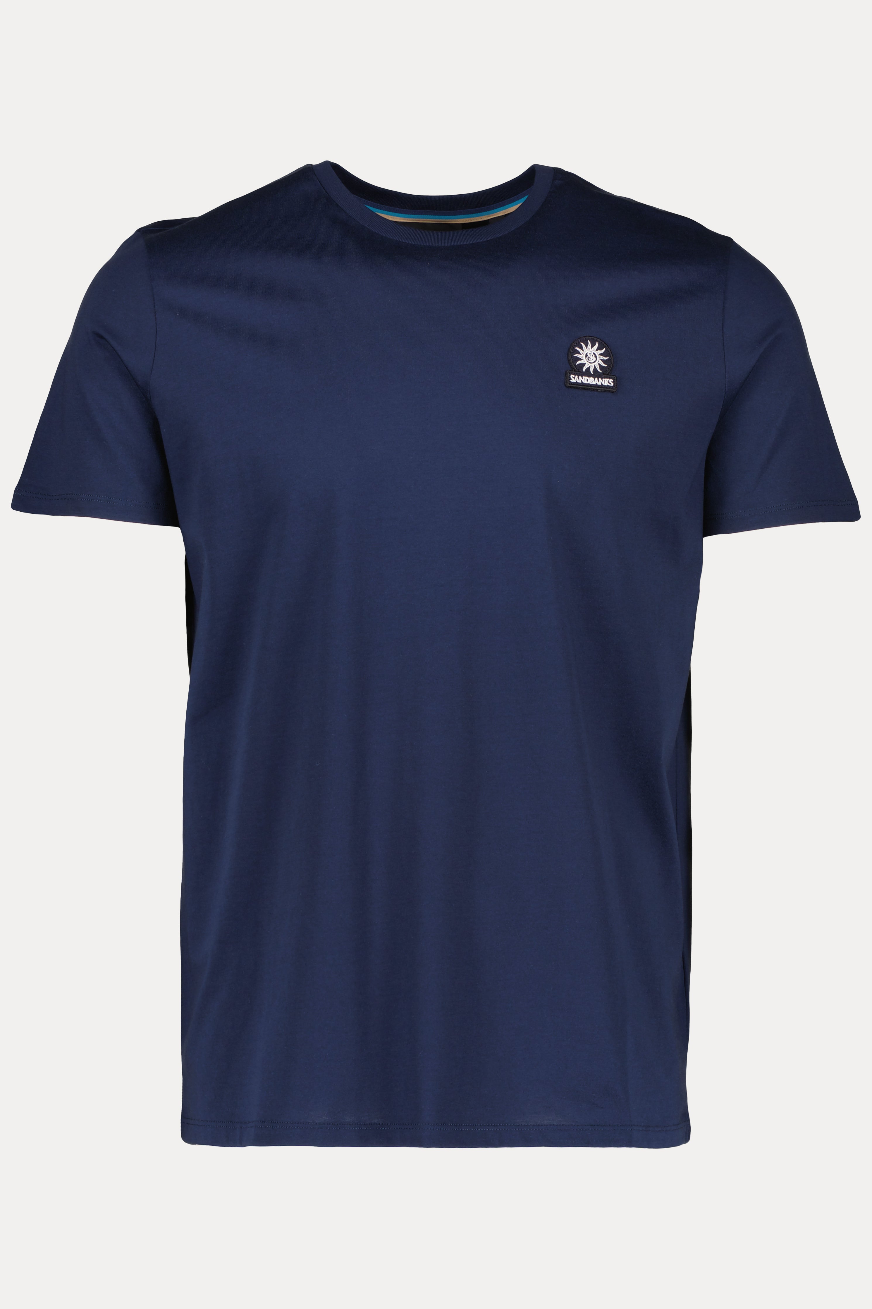 Men's Sandbanks Badge Logo Navy T Shirt