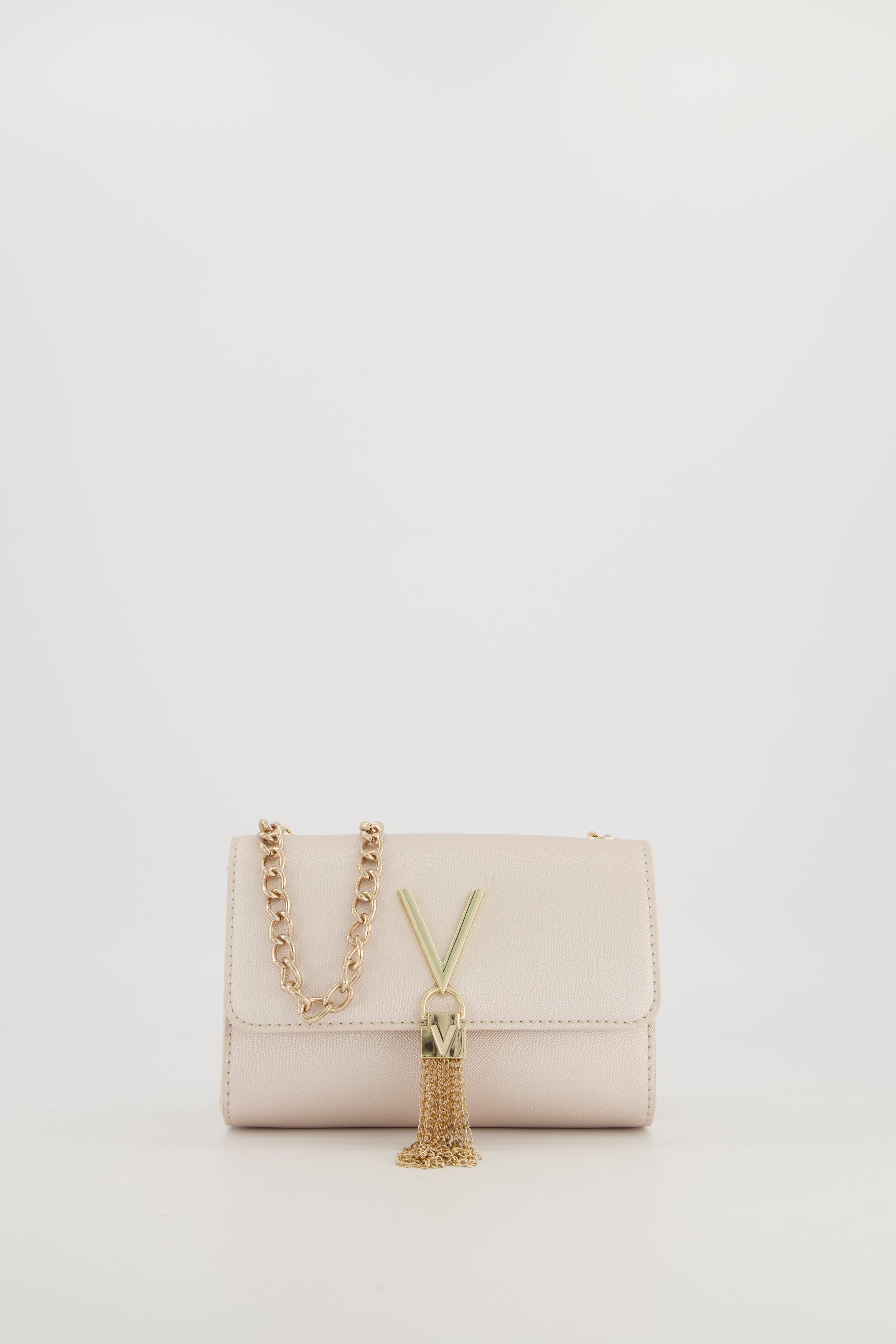 Women's Valentino Bags Platino Divina Small Clutch Crossbody Bag